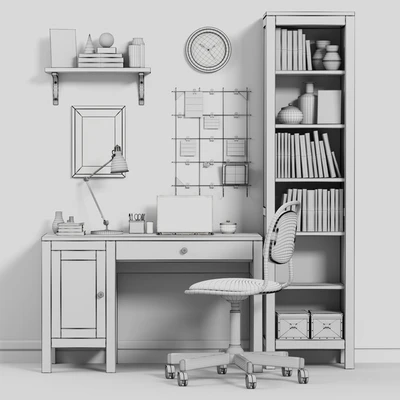 Ikea Hemnes Workplace and Bookcase — Ver 3
