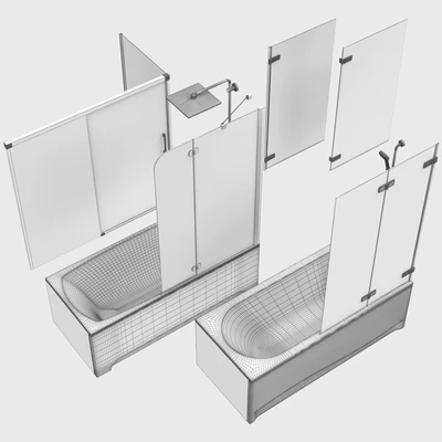 Bath and bath screens Radaway and Villeroy & Boch set 108 — Ver 5