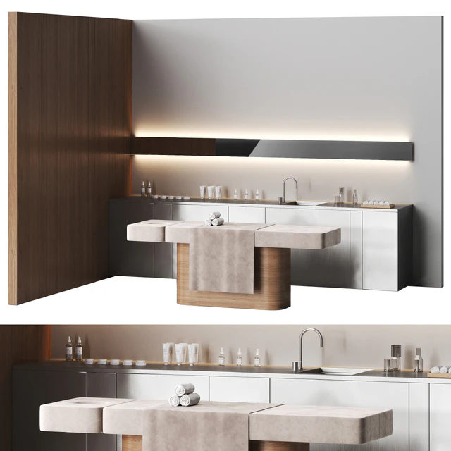 Modern spa with massage couch — Descargar