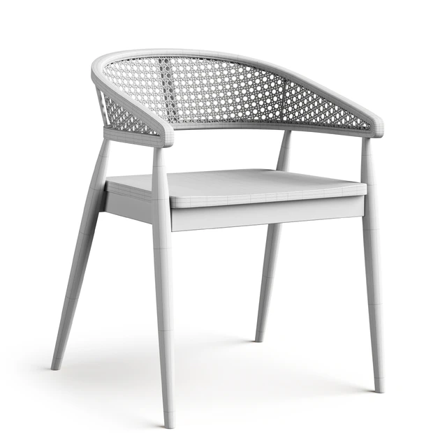 Stool rattan wood — Descargar