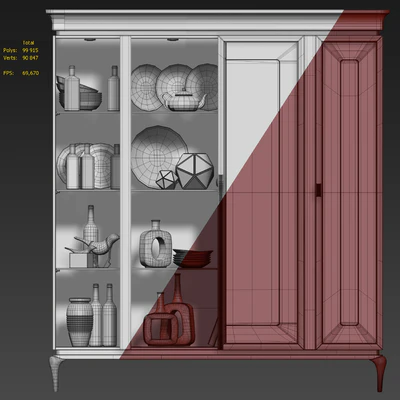 Bookcase / Showcase Dilan. AR Arredamenti — Ver 3