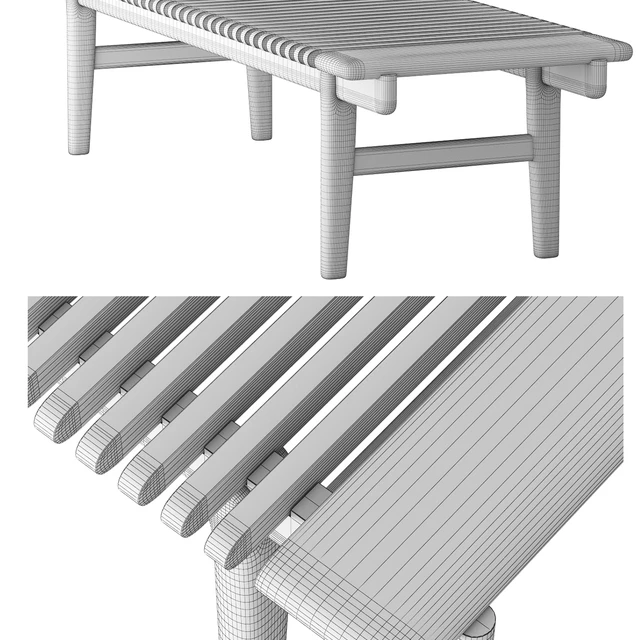 Hans Wegner PP Mobler 589 bar bench — Descargar