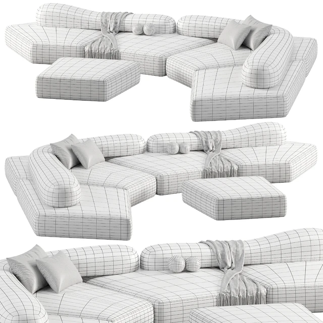 Edra On The Rocks Sectional Sofa — Descargar