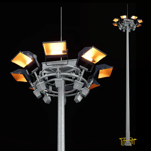 Mast with mobile crown + Spotlight Jupiter — Descargar