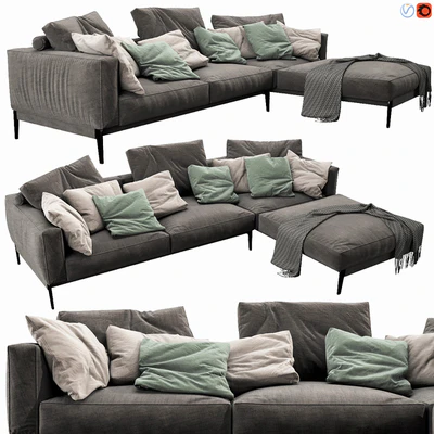 Flexform Romeo Chaise Lounge — Ver 1