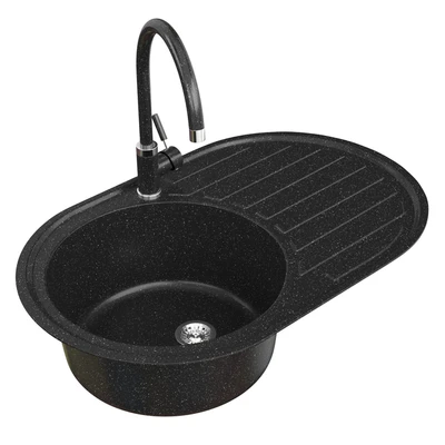 Мойка Fabiano Arc Black И Смеситель Fabiano Fkm Set — Вид 1