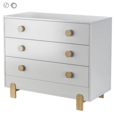 Ellipse Chest of drawers Ice-cream 3 drawers in three colors — Ver 6