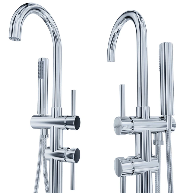 Timo Saona 2300Y-CR mixer, floor-mounted, for bath with shower — Descargar