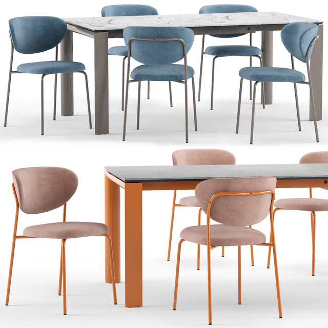 Cozy chair and Dorian table - connubia calligaris — Скачать