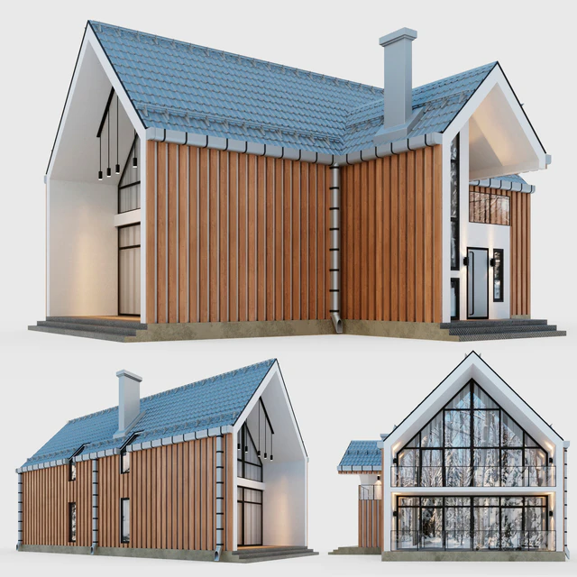 Barnhouse with terraces and balconies — Descargar