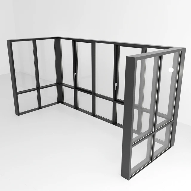 Панорамное остекление. Витраж. 100 — Скачать