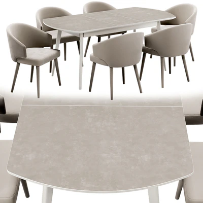 Alisia dining chair and Atlas table — Ver 5