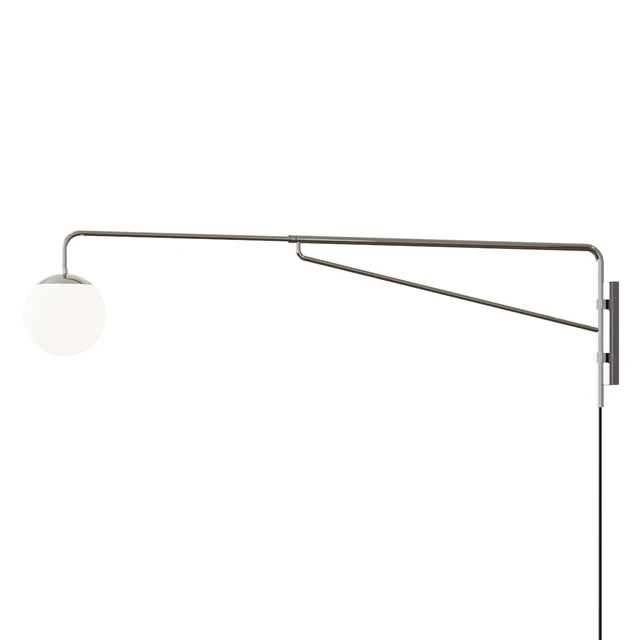 SIMRISHAMN SIMRISHAMN Wall lamp with swivel stand, chrome / milk glass — Descargar