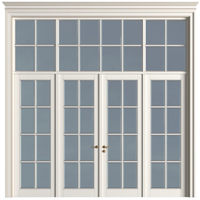 French Interior doors in classic style. French Art Deco Modern Door Partition.Entrance to the house — Download