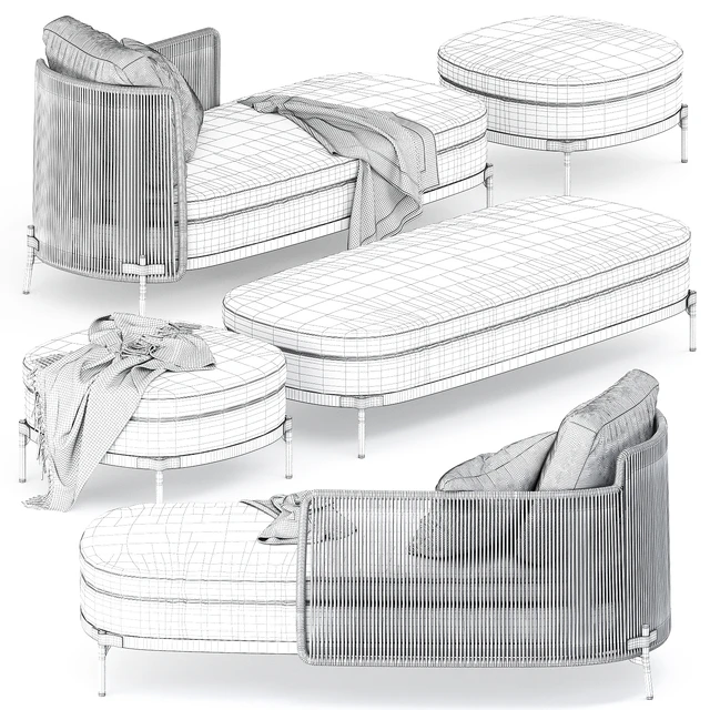 TAPE CORD PAOLINA and BENCH and OTTOMAN by Minotti — Descargar