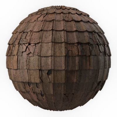 Roof Tile Materials 49- Concrete Roofing by Sbsar generator | Seamless, Pbr, 4k — Вид 7