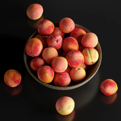 Peaches in a Ceramic Bowl — Вид 1