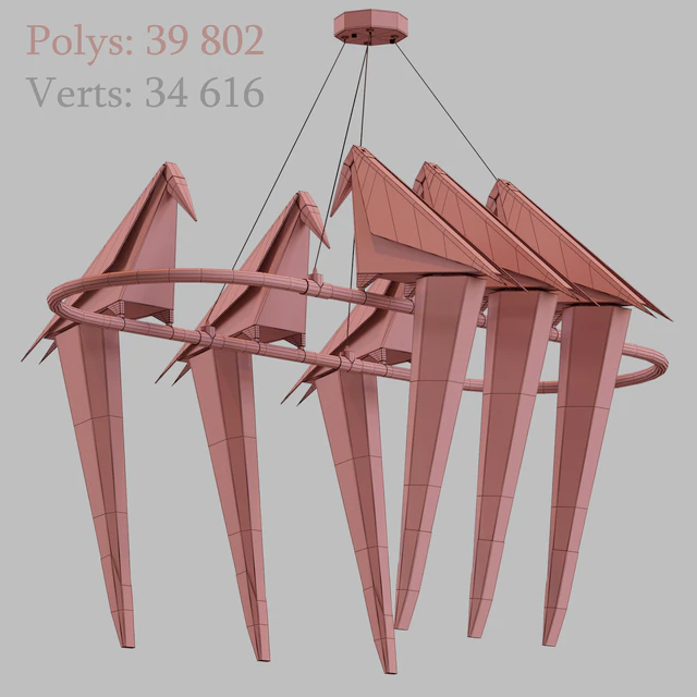 Perch light chandelier 6 heads — Descargar