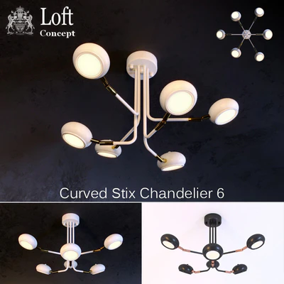Люстры Curved Stix — Вид 1