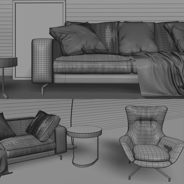 Minotti Set 01 Sherman Sofa — Descargar