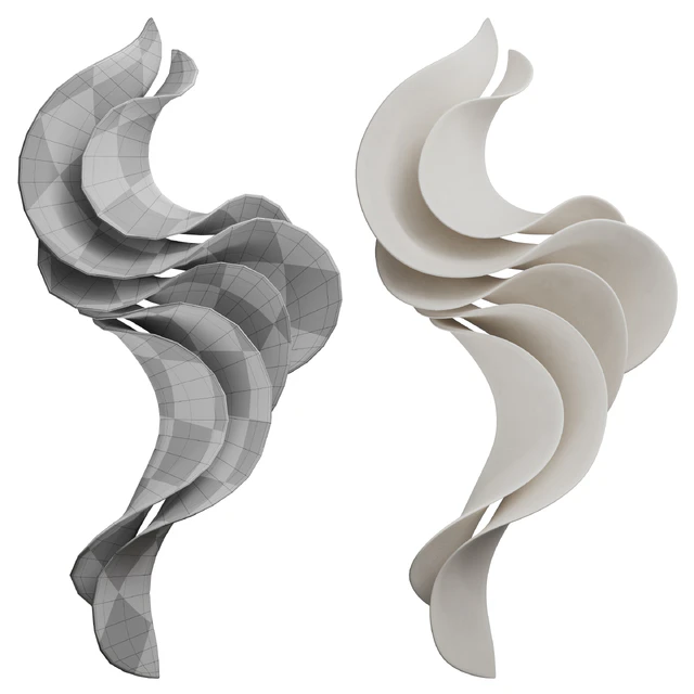 Wall sculpture Abstract Wave Vasso Fragkou 06 — Descargar