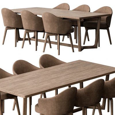 Dinning Table Wooden - Set 30 — Ver 5