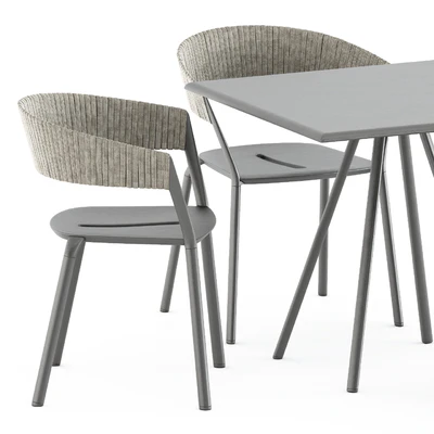 Zebra Square table and Ria Dining armchair by Fast — Ver 5