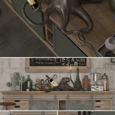 Buffet en manguier massif — Ver 3