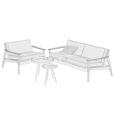 Scandinavian sofa and chair — Вид 3