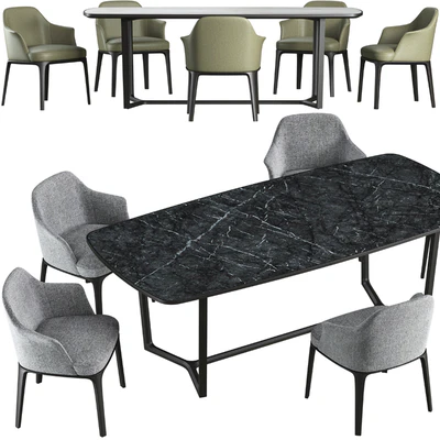 Dining table Poliform Concorde and chair Poliform Sophie — Вид 6