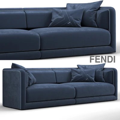 Fendi Casa Conrad Maxi Sofa Blue — Ver 1