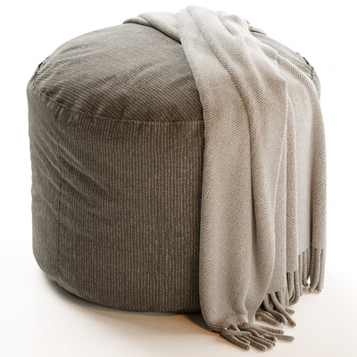 ANYWHERE IVORY POUF — Ver 4