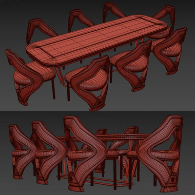table chair modern — Вид 3