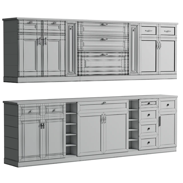 Kitchen faces in the classic style set 001 — Descargar