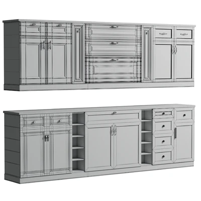 Kitchen faces in the classic style set 001 — Ver 5
