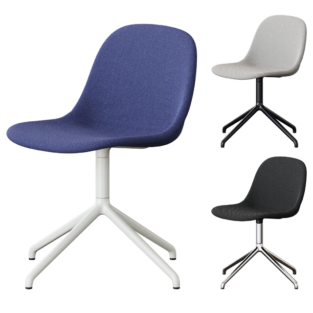 Muuto Fiber Fabric Side Chair Plastic Swivel Base — Descargar