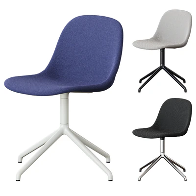 Muuto Fiber Fabric Side Chair Plastic Swivel Base — Ver 6