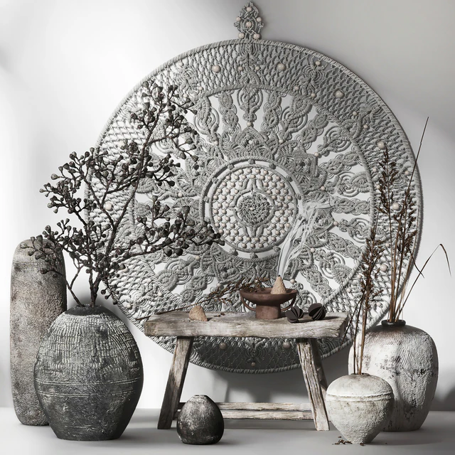 Decorative set 015 with Macrame panno — Descargar