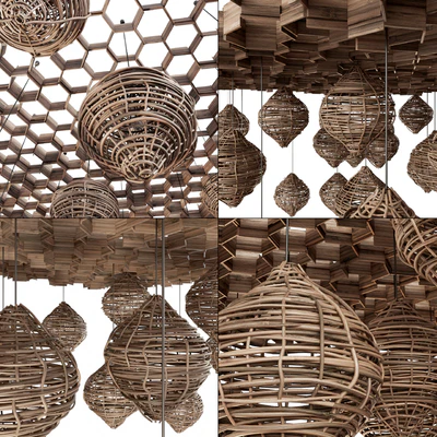 Branch Vespiary ceiling decor n1 / Beehive ceiling with branches — Ver 4