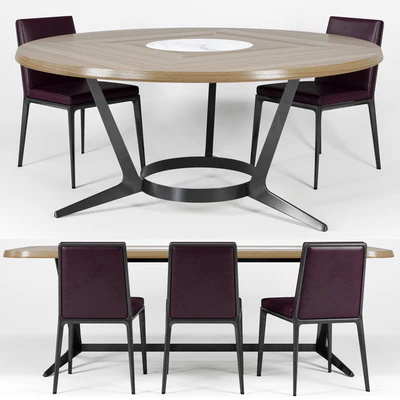 B&B Maxalto Caratos chair Astrum table — Вид 1