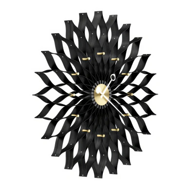sunflower black wall clock by vitra — скачать