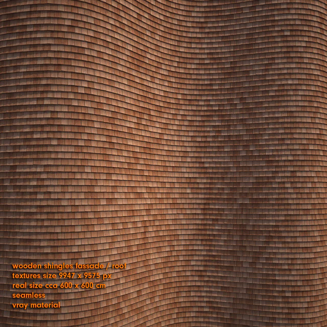 Shingles wooden façade / roof — Скачать