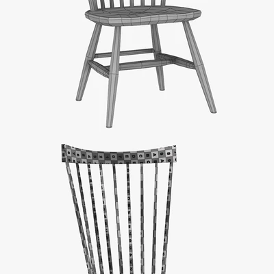 Crate & Barrel - Marlow II Black Wood Dining Chair — Вид 3