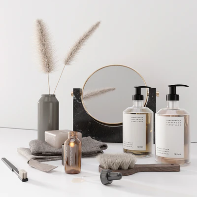 Bathroom set with pampas — Ver 4