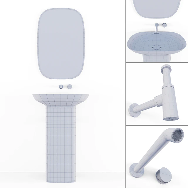 PURE Krion/ESPEJO PURE NEGRO/Bathroom Taps TONO/Siphon Noken — Скачать
