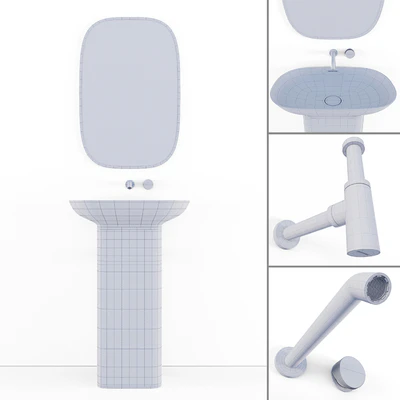 PURE Krion/ESPEJO PURE NEGRO/Bathroom Taps TONO/Siphon Noken — Вид 3