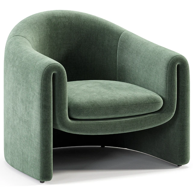 Velvet Sculptural Chair — Скачать