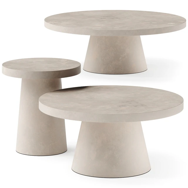 west elm Two-Tone Concrete Round Side Coffee Tables — Скачать