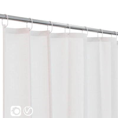 Bath curtain (shower) 200x200 cm in 3 versions (white) — Ver 6