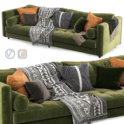 Article sven sofa Green-02 — Вид 1